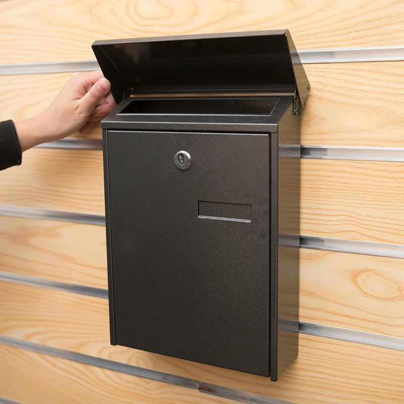 Горячий настенный современный дизайн бытовой оцинкованный Черный Большой Комбинированный Замок с замком почтовый ящик