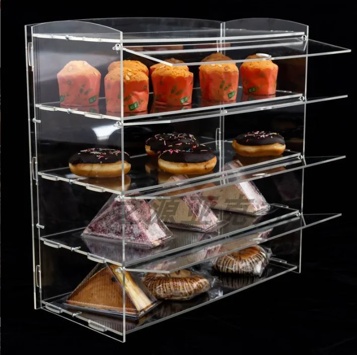 Three Tier display cabinet shelf bakery furniture display showcase for bread bakery display rack
