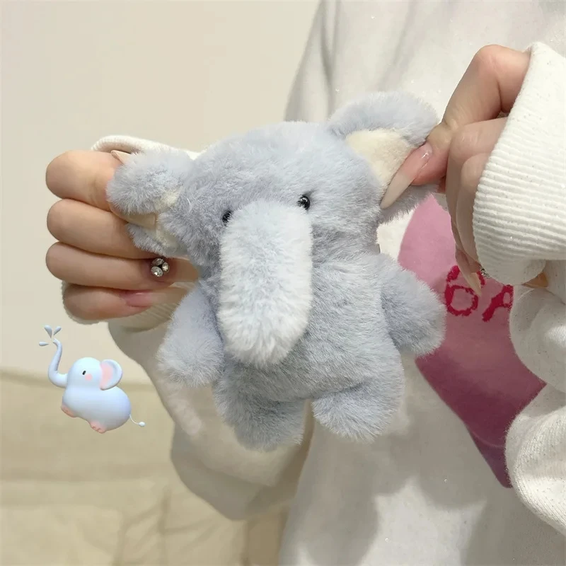 Custom Luxury Designer Cartoon Elephant Plush Earphone Case Plush Toy For AirPods Pro Soft Silicone Case Wireless Earphone Case