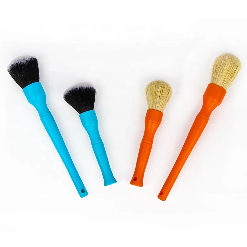 AUTO TIGER Ultra Soft Plastic Boar Bristles Hair Car Detailing Brush For Auto Care