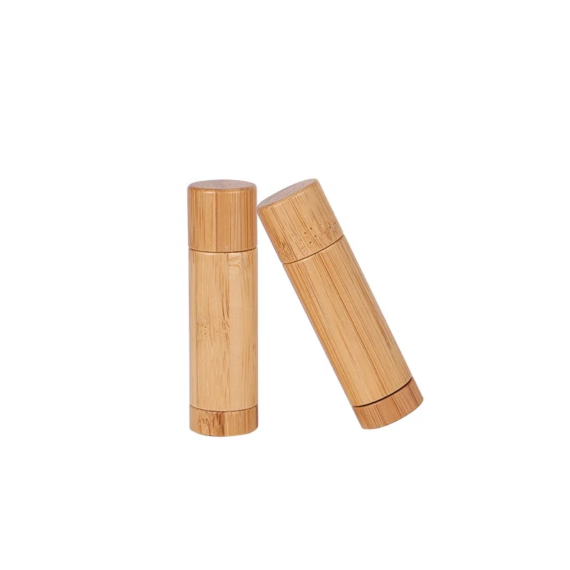 customized eco friendly lip balm packaging 5g 5ml fancy bamboo lipstick container empty lipstick tubes