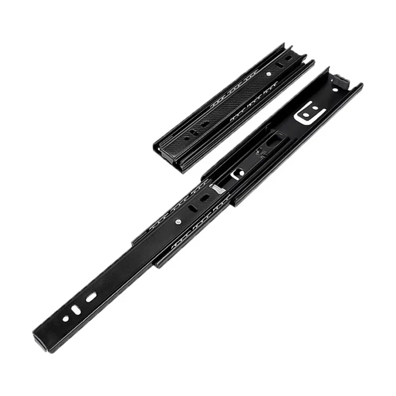 Furniture Hardware full extension 3 Fold Soft Closing rail runners Cabinet Metals drawer slides ball bearing