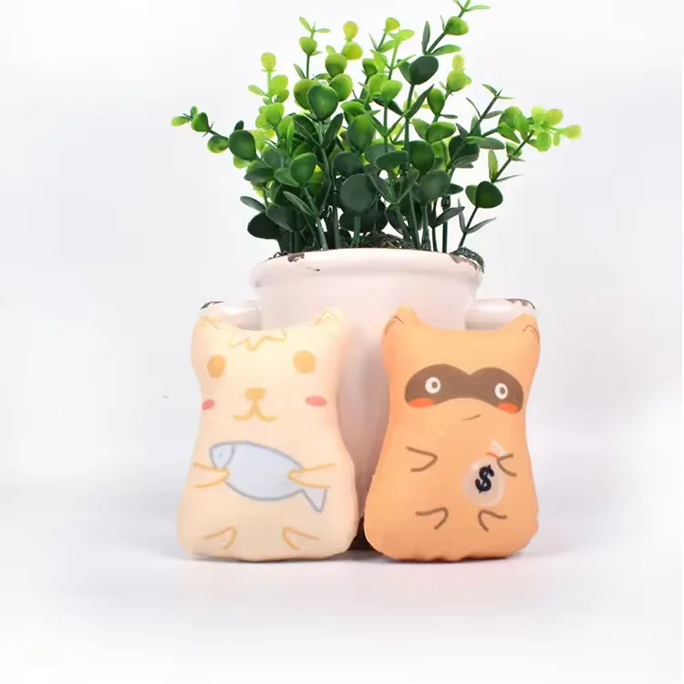 Interactive Teething Kitten Catnip Toy New Animal Cat Plush Toy With Catnip