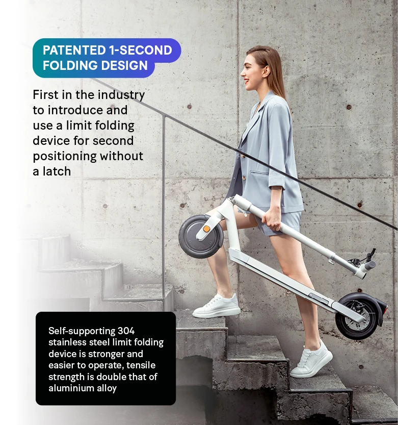 OKAI stainless steel high quality electric scooter europe warehouse 8.5 inch e scooter