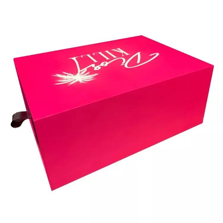 Luxury Custom Logo Clothing Swimwear Dress Pants Wigs Packaging Box Gift Box with Ribbon and Satin for Hair Extensions Products