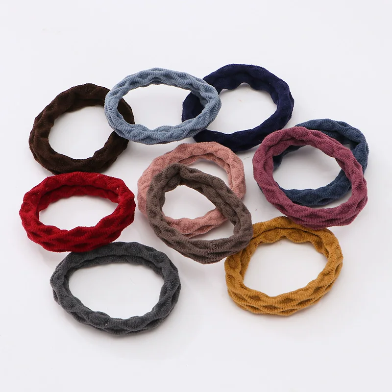 wholesale Women Girls Simple Thickening Basic High Elastic Black Rubber Bands