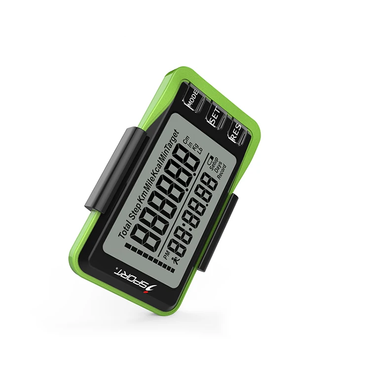 Accurate 3D Accelerometer Motion Sensor Big Display Pedometer Step Counter Walking Distance Calorie Exercise Fat Burned Timer