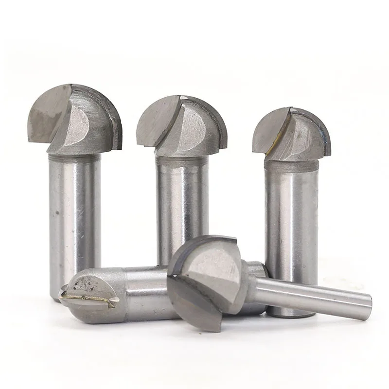 ALPHA 1/2 Inch 12.7MM Shank Woodwork Saw Table Tools Round Nose Router Bit Core Box Router Bit