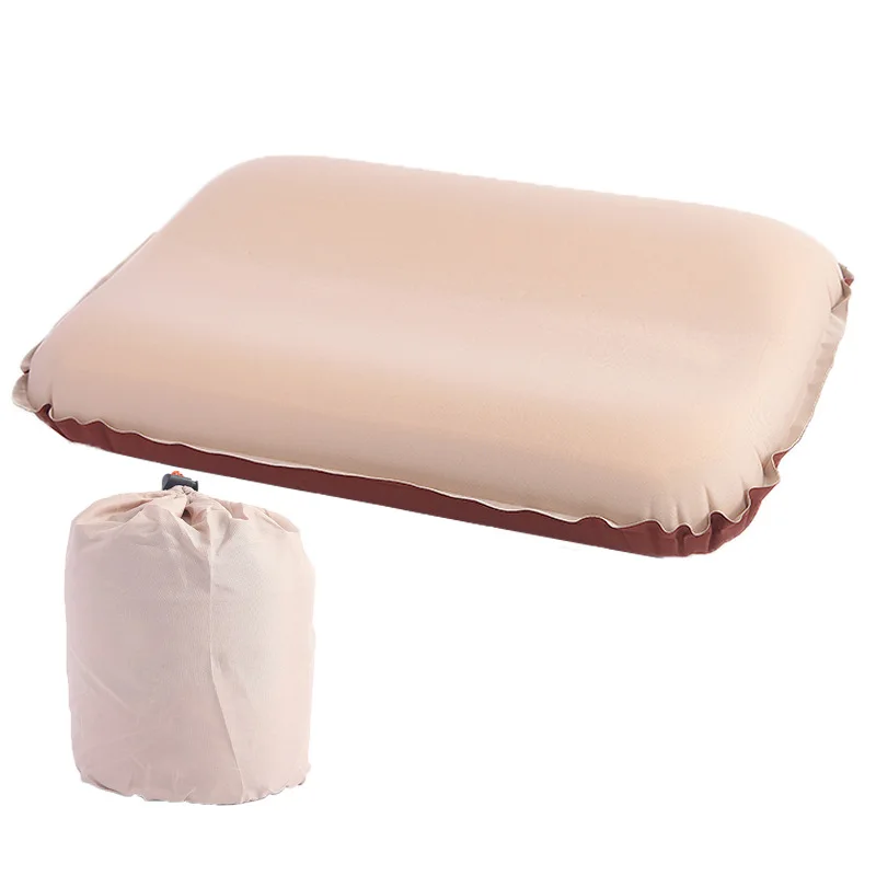 Outdoor inflatable cushion portable pillow compressible folding inflatable camping space pillow