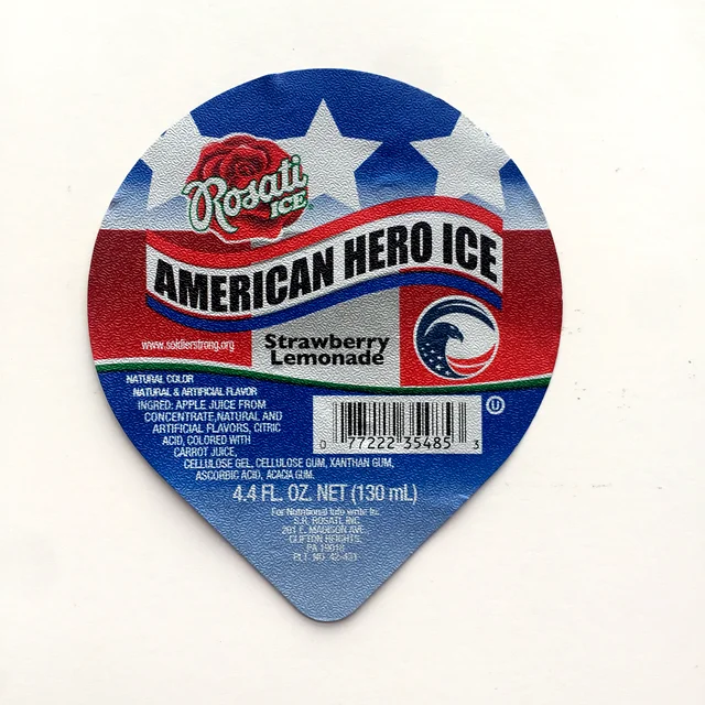 Supply wholesale packaging die cut aluminum foil lid for water ice or ice cream