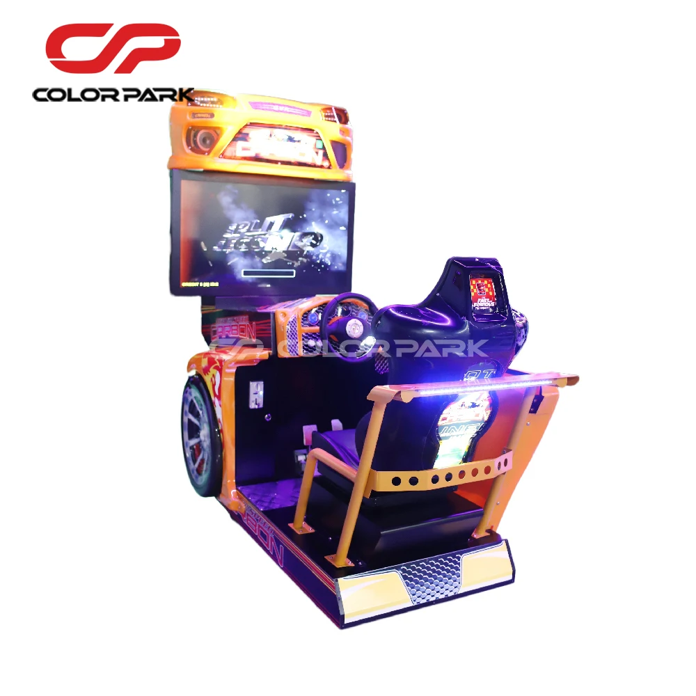 Multi-game Simulator Rally Car Racing Arcade Machine Coin-operated with Amusement Features for 3+ Years Plastic Material EU Plug