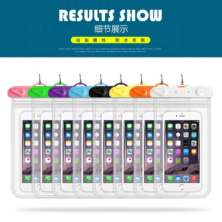 cheap full cover lightweight colorful pvc universal swimming diving snorkeling waterproof cell phone case