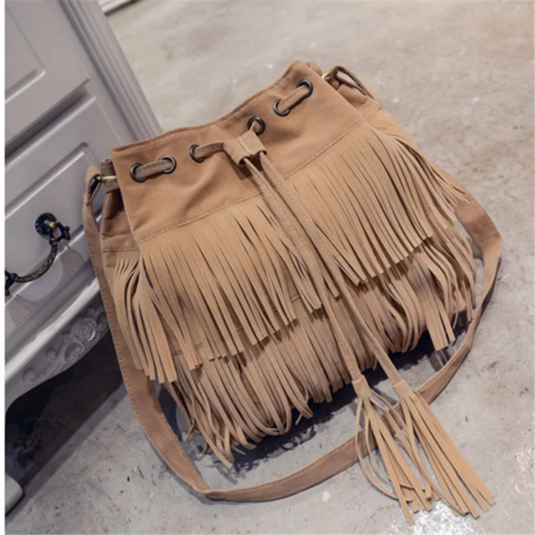 Wholesale Ladies Sling Bag Leather Shoulder Bag For Women Tassel Handbags
