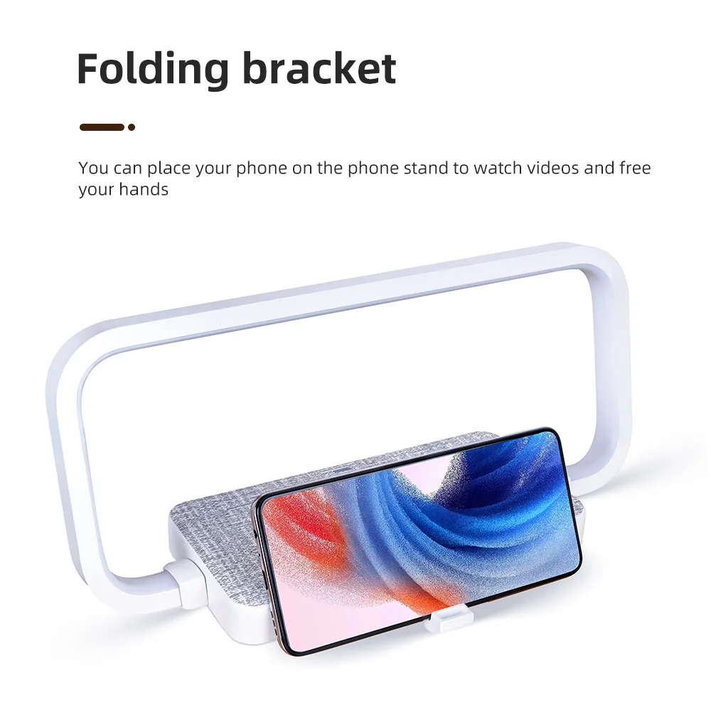Elegant 10W Wireless Charging LED Table Lamp Mobile Phone Holder Touch Control Modern Design Reading Room Battery Power Supply