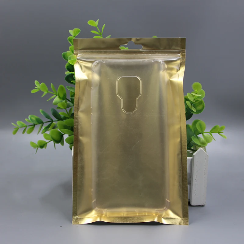 Ziplock Clear PE Plastic Bags Zippered Phone Case for Earphone Cables Packaging Pouch with Gravure Printing for Industrial Use