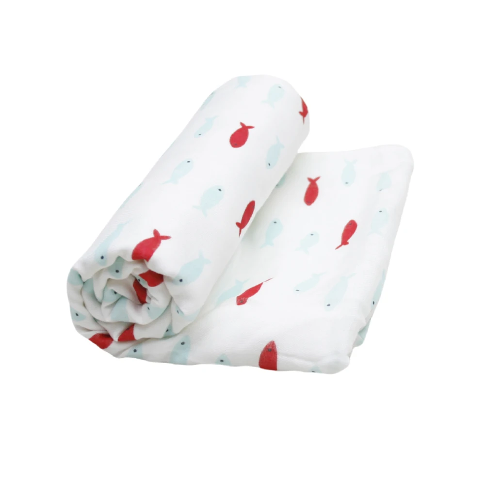 Cotton blankets wholesale sustainable newborn blanket muslin baby swaddle wrap