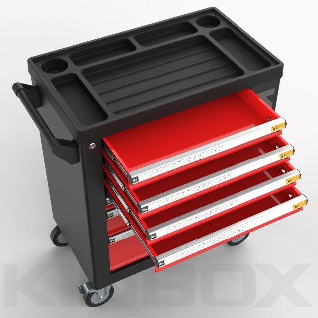 KINBOX Advanced Durable American Professional Workshop Garage Toolbox with Tool Trolley Tool Cabinet Toolbox