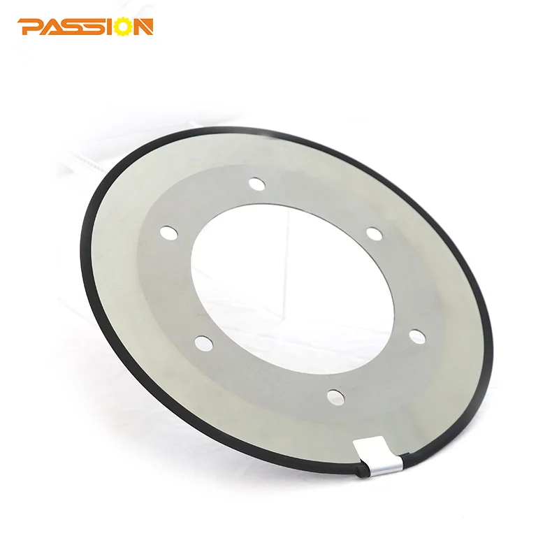 Passion OEM/ODM cuchillas de corte de carton tungsten carbide round blade circular dished slotter knives for corrugated paper