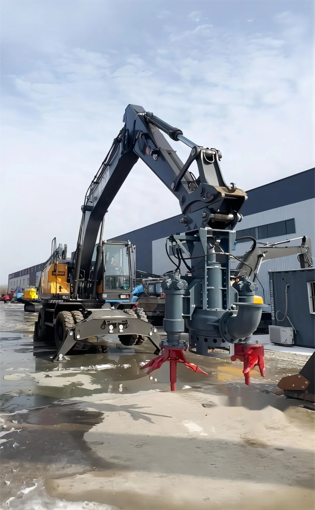 20 tons 30 tons 40 tons Excavator Mounted Submersible Dredging Suction Pump  with Side  Cutter For Dredge Lake