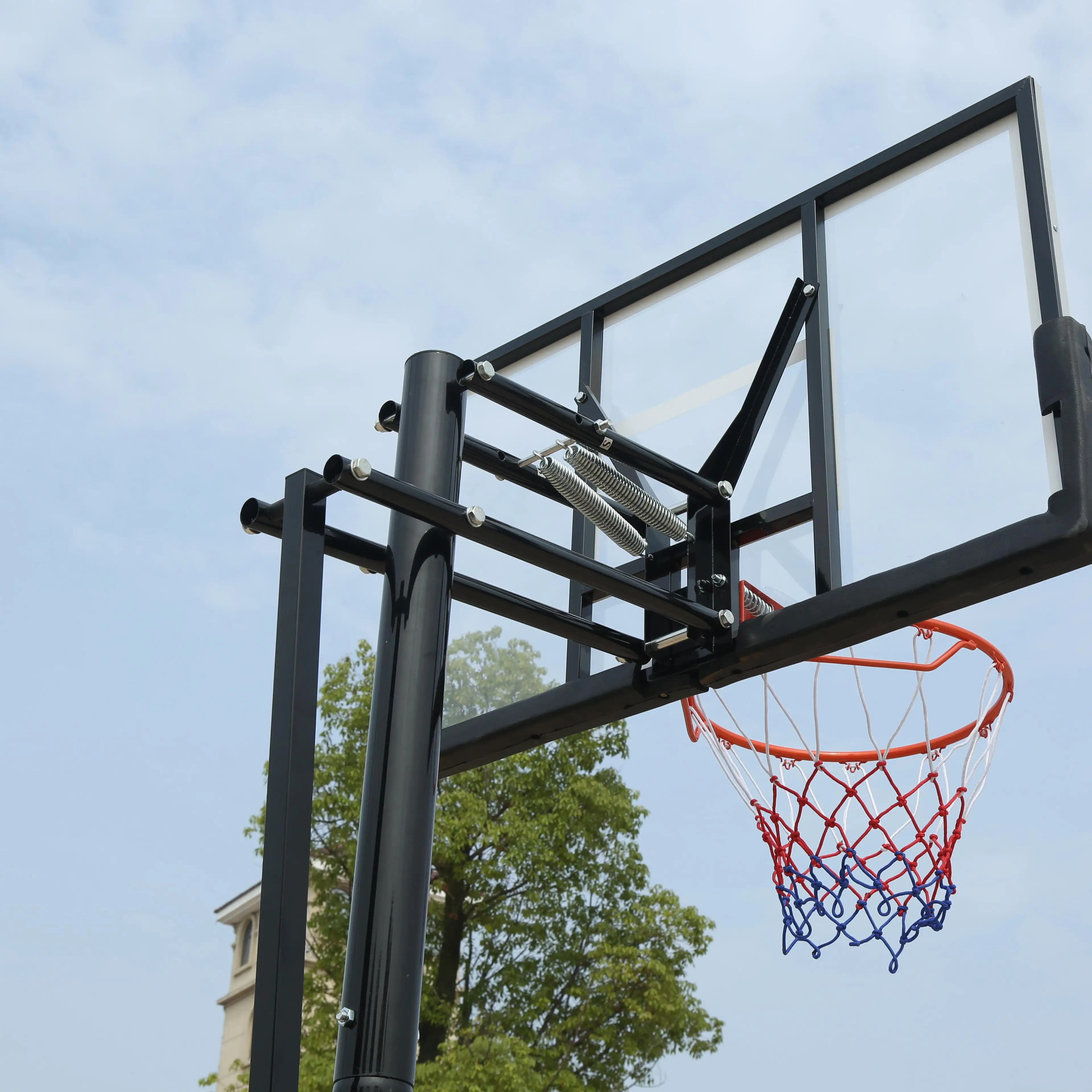 Баскетбольная доска Mdunk с регулируемой высотой и подставкой для взрослых