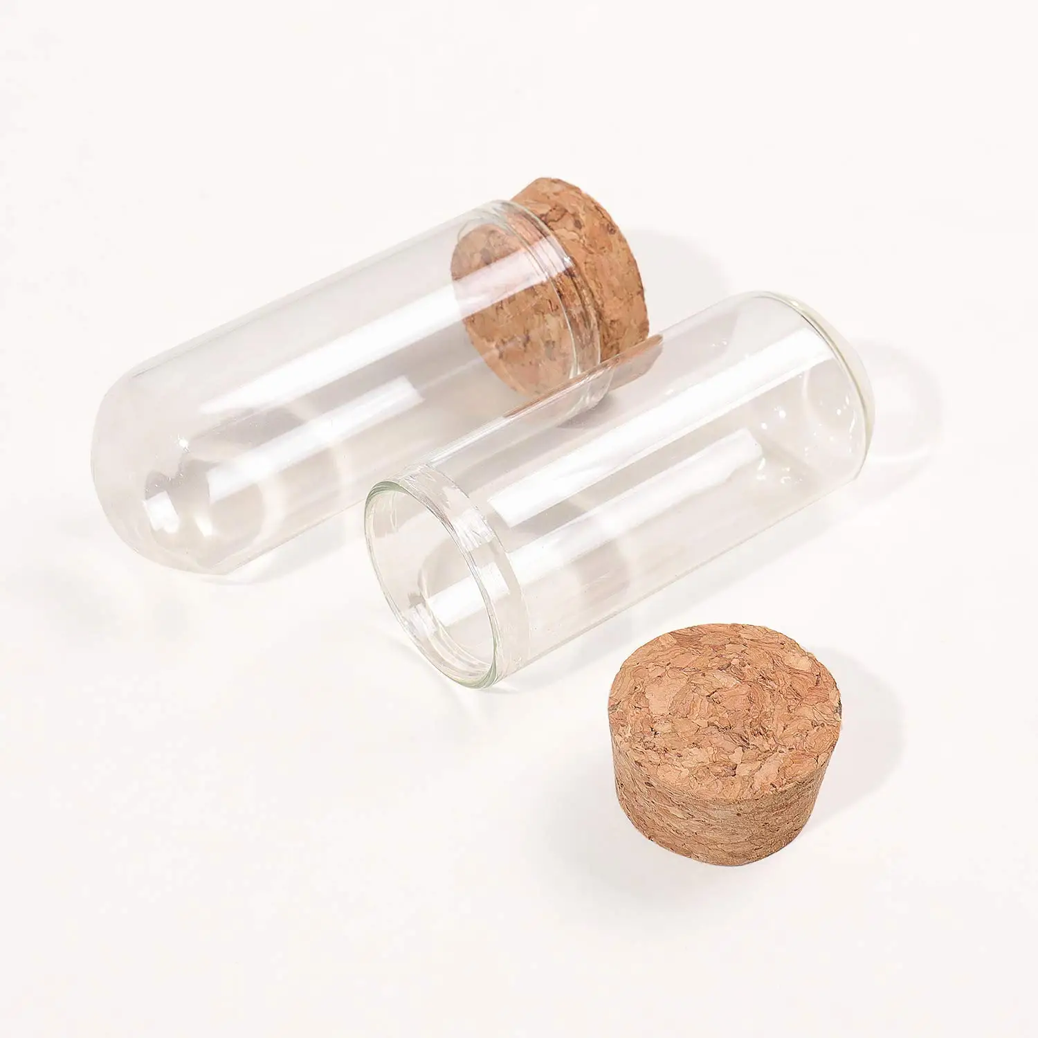 Wholesale hand made borosilicate decorative mini glass dome 18mm glass dome with cork