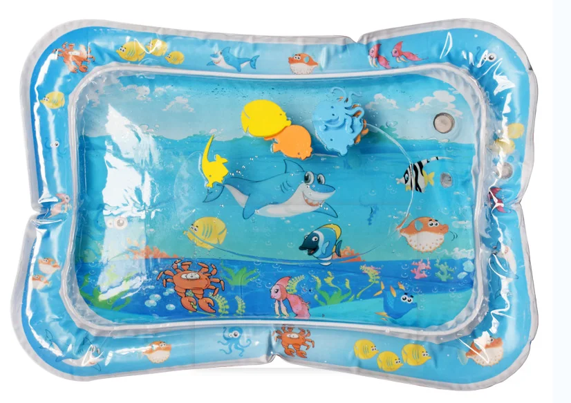 Soft Infant Toddler Inflatable Baby Tummy Time Premium Water Play Mat Cushion