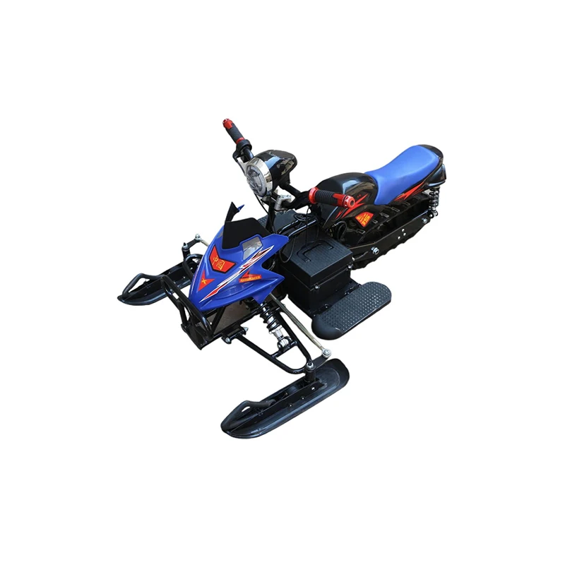 Manufacturers wholesale ski cart ski resort entertainment equipment snow ski cart double electric snowmobile electric snow racer