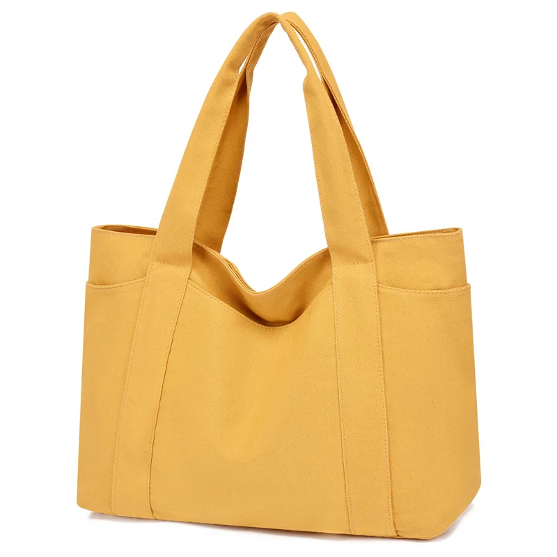 Custom logo multi-function mummy bag waterproof large canvas tote shopping bags with pockets