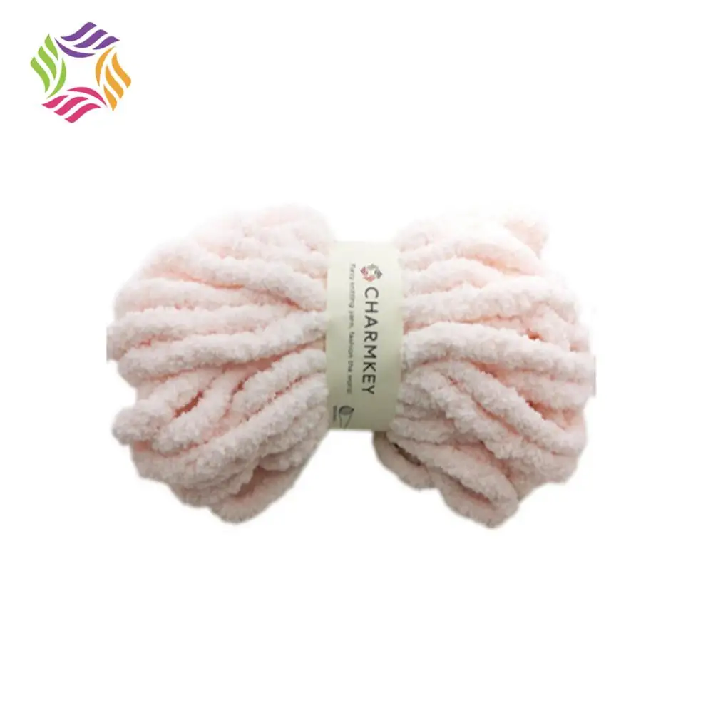 Hot sale 100% Polyester chenille chunky thick yarn for arm knitting