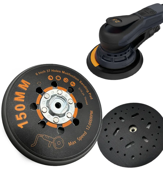150mm Sanding Hook and Loop Backup Replacement Pad for Car Random Orbit Sander 5.0mm Ponceuse Orbitale Brushless