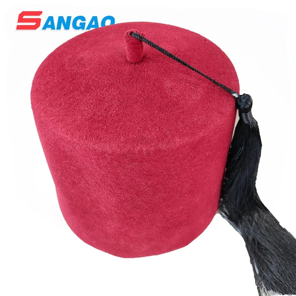 Wholesale new style felt winter white fez hat wool fedora for men or women in party