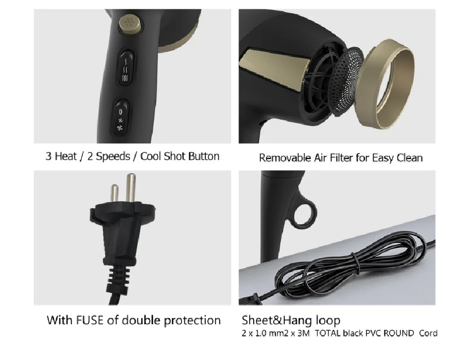 2500W 11000rpm 13000rpm Dc Motor Hang Loop Portable Blow Dryer Hairdryer Professional Powerful Ionic Hair Dryer