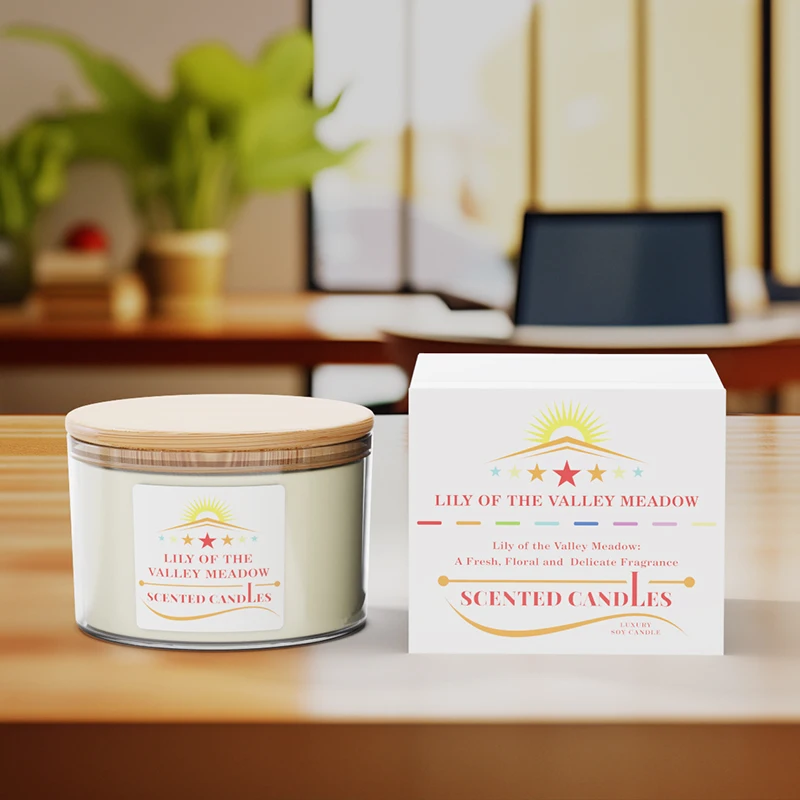 A06PZM Supplier Polished Glass Scented Candles Jar Matt Inner OEM ODM with Bamboo Lid for Office Use and Home Decor