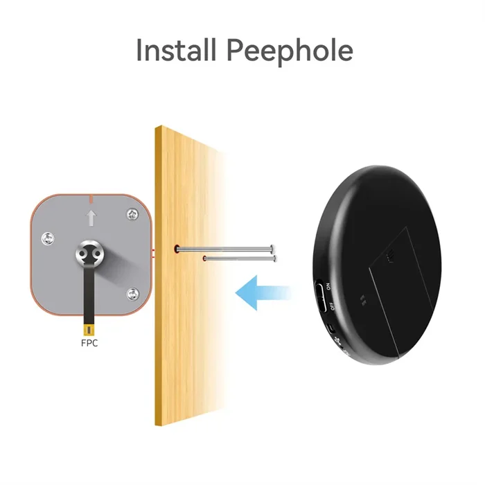7 inch 2.4ghz digital wireless peephole door viewer with 140 degree wide angle camera night vision battery for home security