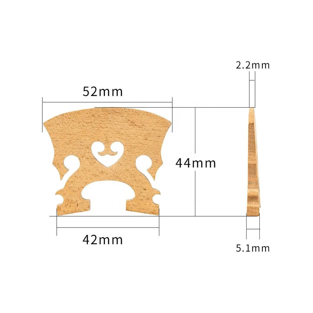 NAOMI Violin Bridge Maple Baroque Violin Parts 4/4 3/4 1/2 1/4 1/8 Acoustic Violin Bridge