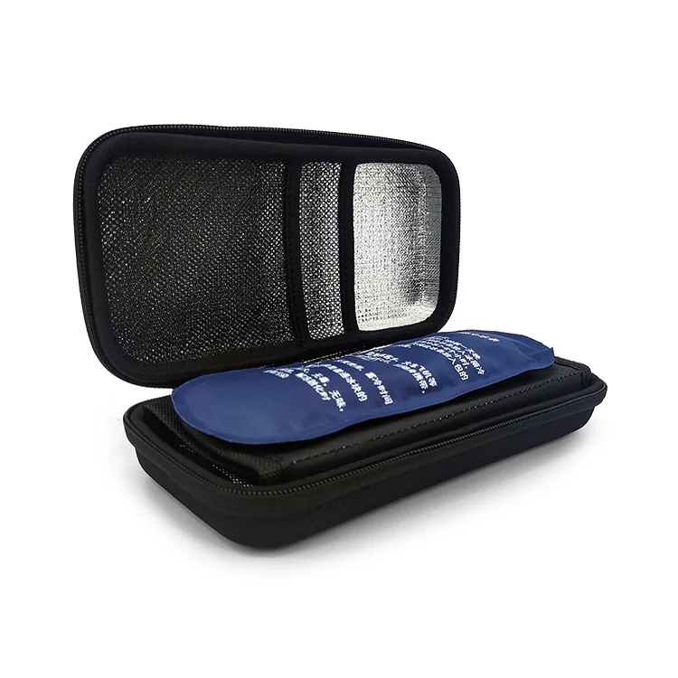 Manufacturer Custom Medication Insulated Cooling Bag Travel Insulin Cooler Travel Case for Diabetic with 2 Ice Packs