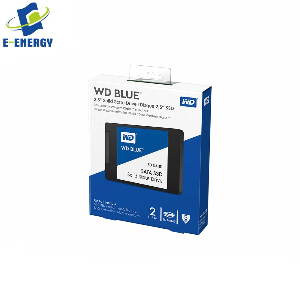 WDS500G2B0A синий 3D NAND 500GB Внутренний твердотельный Накопитель SSD SATA III 6 ГБ/сек. 2