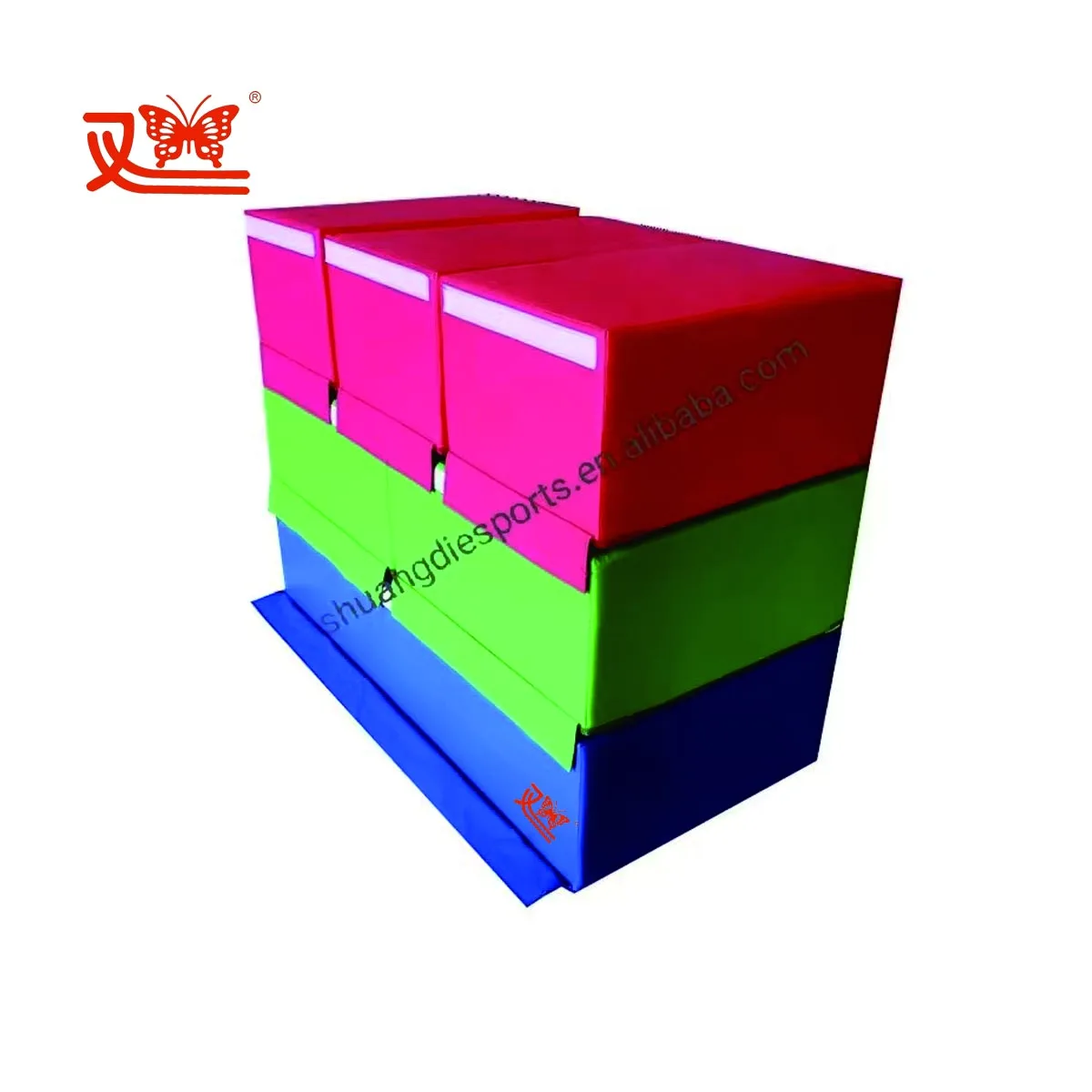 Factory supply customized Gym Equipment Vault Training Trapezoids blocks 3-Section Trapezoid w/Triple Top