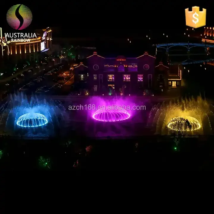 Free Customized Design Outdoor Artificial Pool Colorful LED Light Water Dancing Music Fountain For Garden Decoration