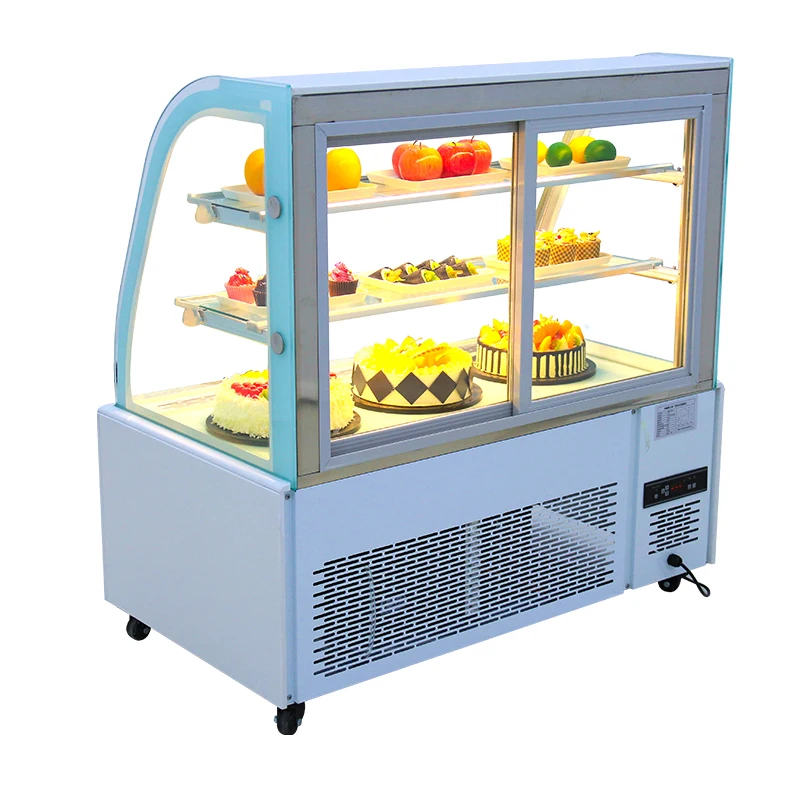 
Cake Store Refrigeration Glass Display Showcase Commercial Keep Fresh Equipment Supermarket Drink Fridge Cake Display Chiller 