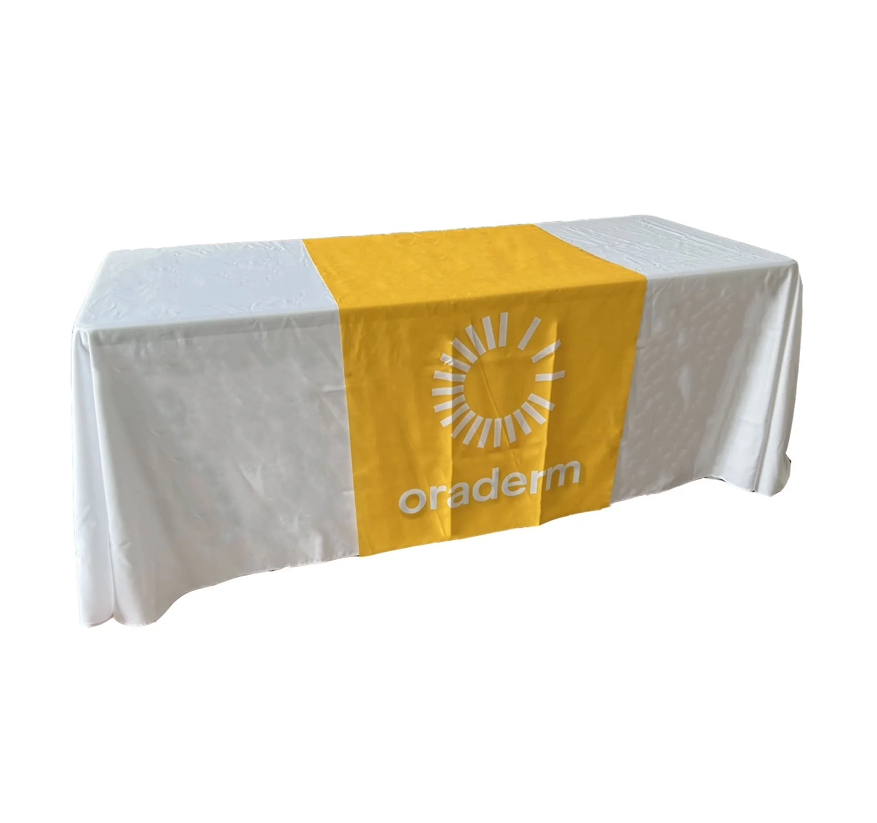 Hot Sell Advertising Custom Size And Logo Table Cloth Custom Logo Table Runner High Quality Advertising Table Throw