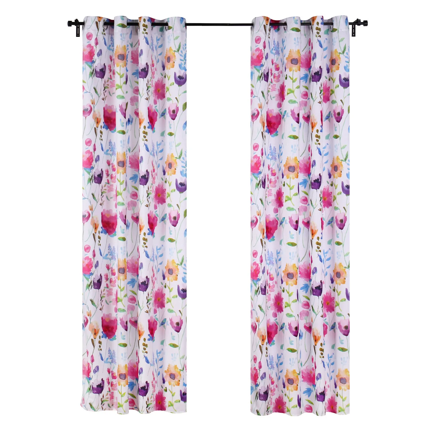 Decorative floral design blackout curtains for the living room bedroom printed curtain