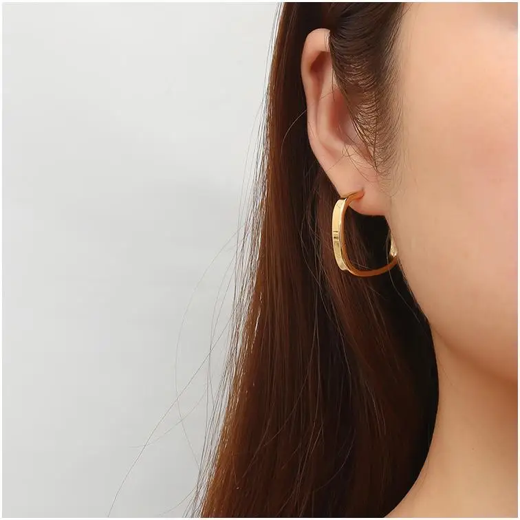 Stainless Steel AlloyEaring Set For Girl Elegant Acrylic Gemstone High Quality Dangling Gold Plated Handmade Minimal Earrings