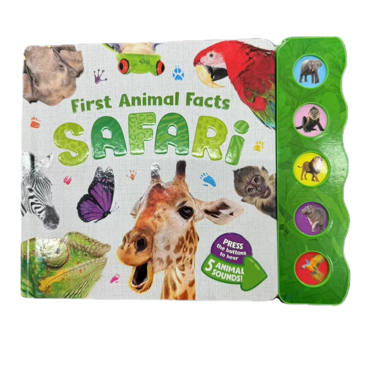 Customized First Animal Facts Sound Book With 5 Animal Sounds 3 To 5 Seconds Per Button Publishing Books Printing Services