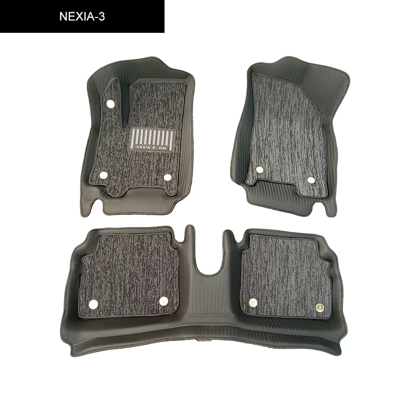 New Products Environmental Protection Leather 5D Diamond Car Floor Foot Mats for NEXIA-3