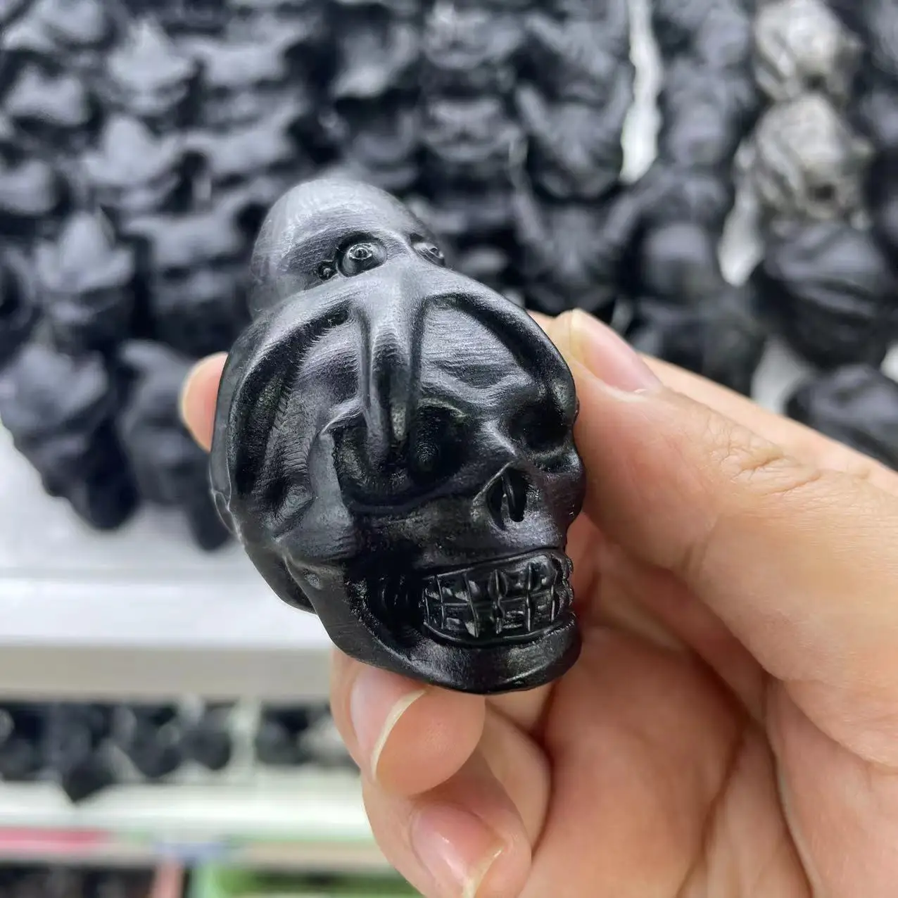 New animal cravings natural obsidaina healing stone carved  crystal animals carvings obsidian skulls