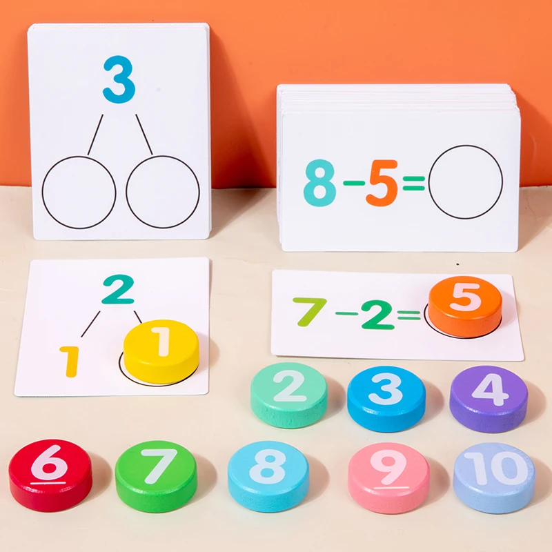 Wooden Child Number Board for Mathematical Operations Early Educational Logical Thinking Training Aids Math Toys