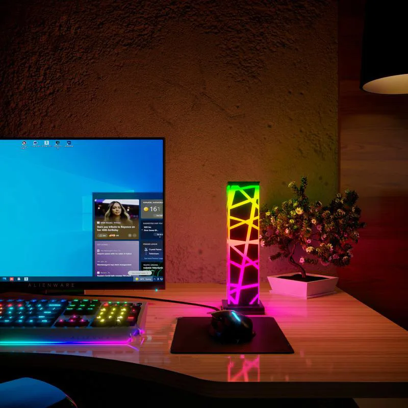 Magic Rectangle Building Table Lamp RGB Color Night Light APP Control Cube Nordic Bedroom Desk Lamp Decoration LED Acrylic Lamp