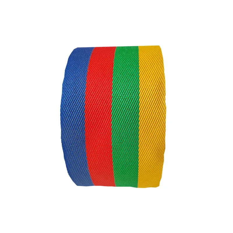 custom polyester rainbow webbing for bag straps 2 inch nylon webbing jacquard webbing