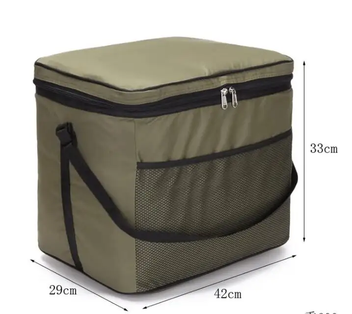 35L big capacity foldable leakproof cooler bag food wine vehicle insulation cool ice pack picnic lunch box